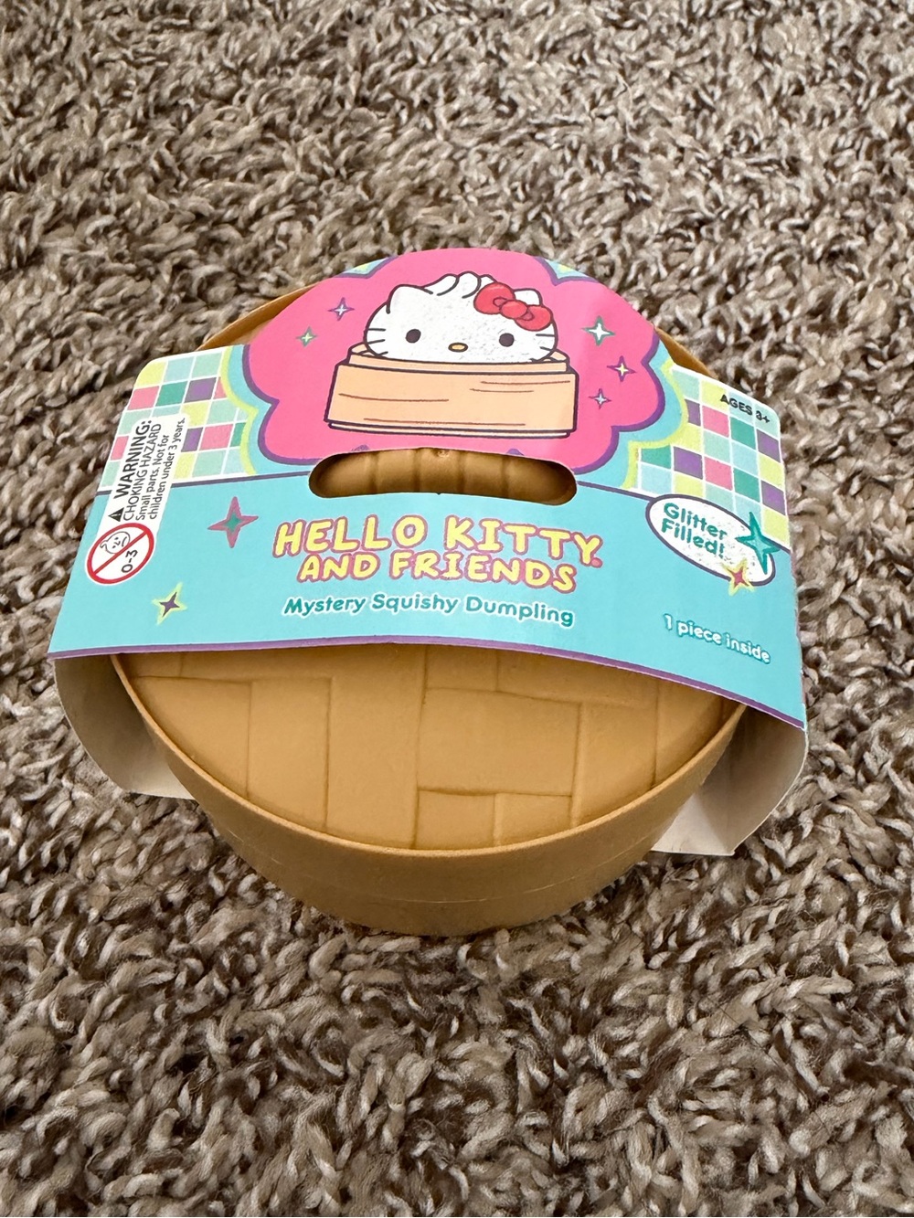 Sanrio Hello Kitty and Friends Mystery Squishy glitter filled Dumpling - OPENED